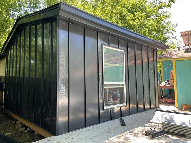 Black standing seam metal wall panels for Metal Roof Installation in Midway